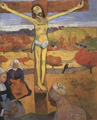 Paul Gauguin The yellow christ (mk07) France oil painting art